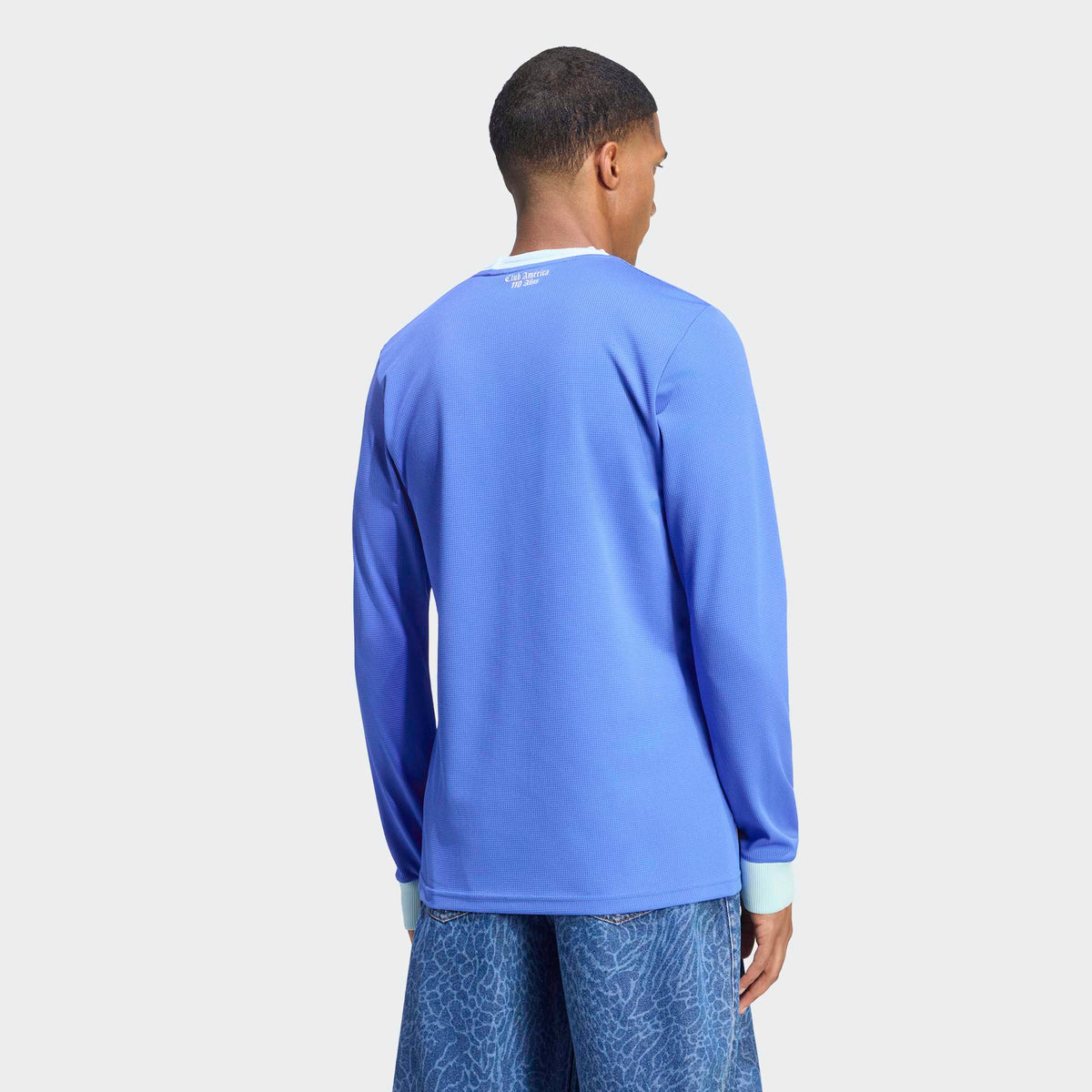 adidas Club America 26/27 Anniversary Jersey Long Sleeve in Hi-Res Blue, back view