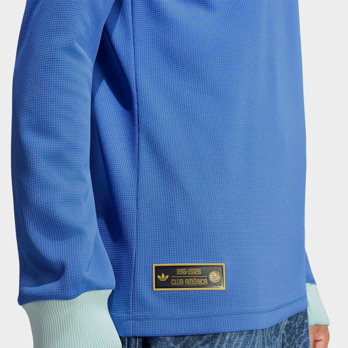 adidas Club America 26/27 Anniversary Jersey Long Sleeve in Hi-Res Blue, detail view