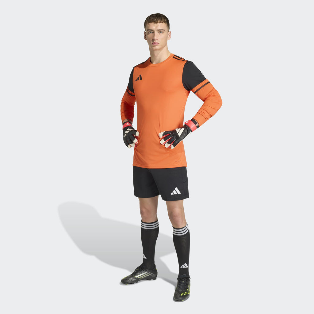 adidas Tierro 26 Goalkeeper Shorts in Black, on-model view