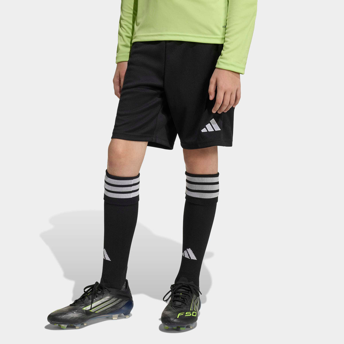 adidas Tierro 26 Goalkeeper Shorts in Black, on-model view
