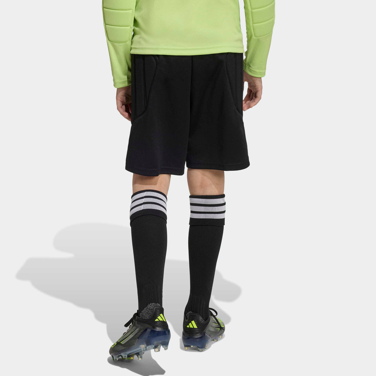 adidas Tierro 26 Goalkeeper Shorts in Black, back view