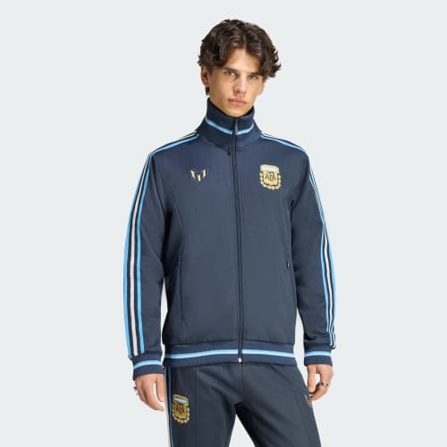 adidas Argentina Messi 26 Track Top in Night Navy on model