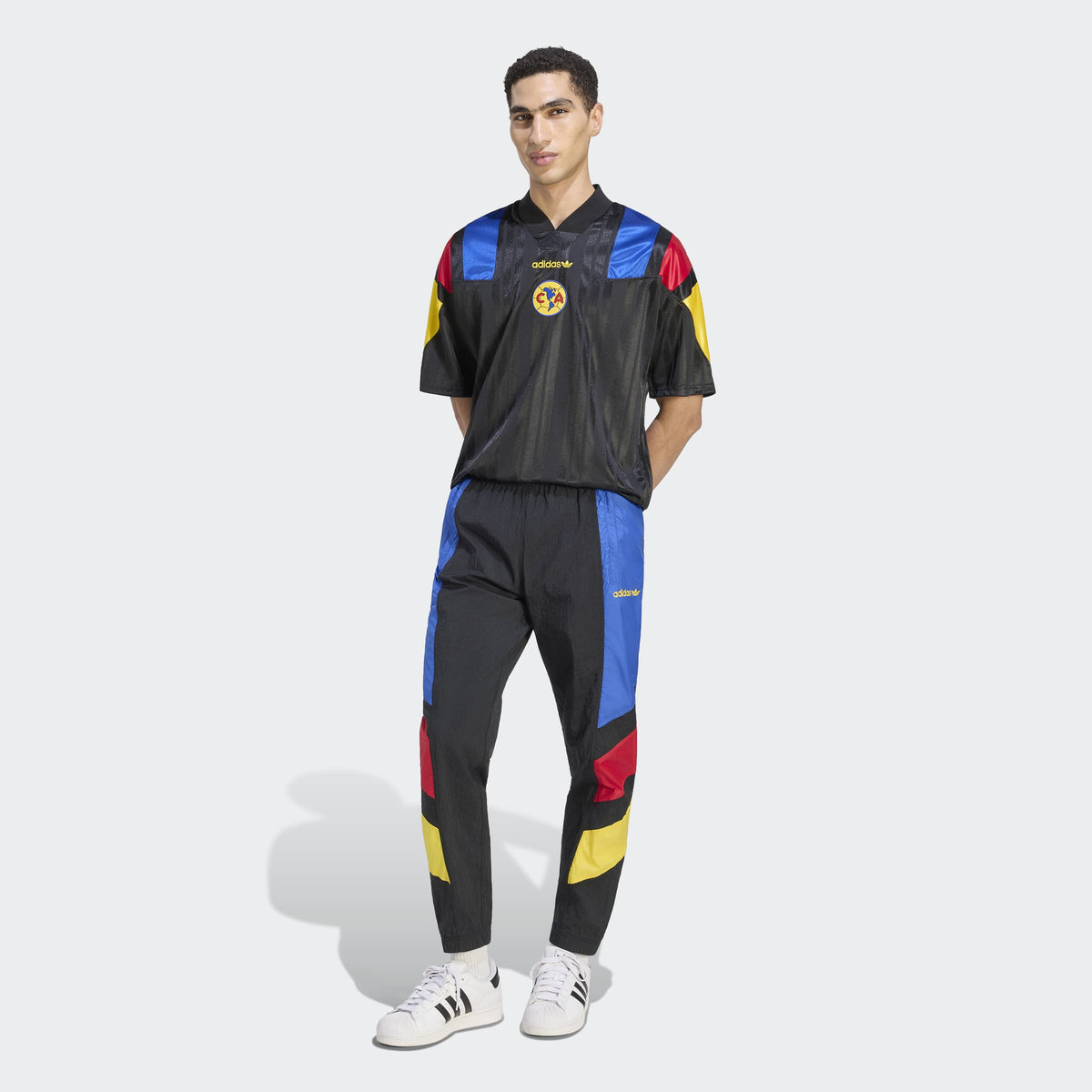 adidas Club America EQT Track Pants – Black – model Walking View