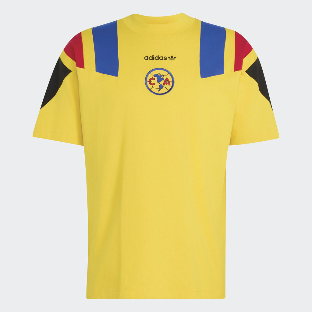 adidas Club America EQT T-Shirt – Yellow – Front Center View