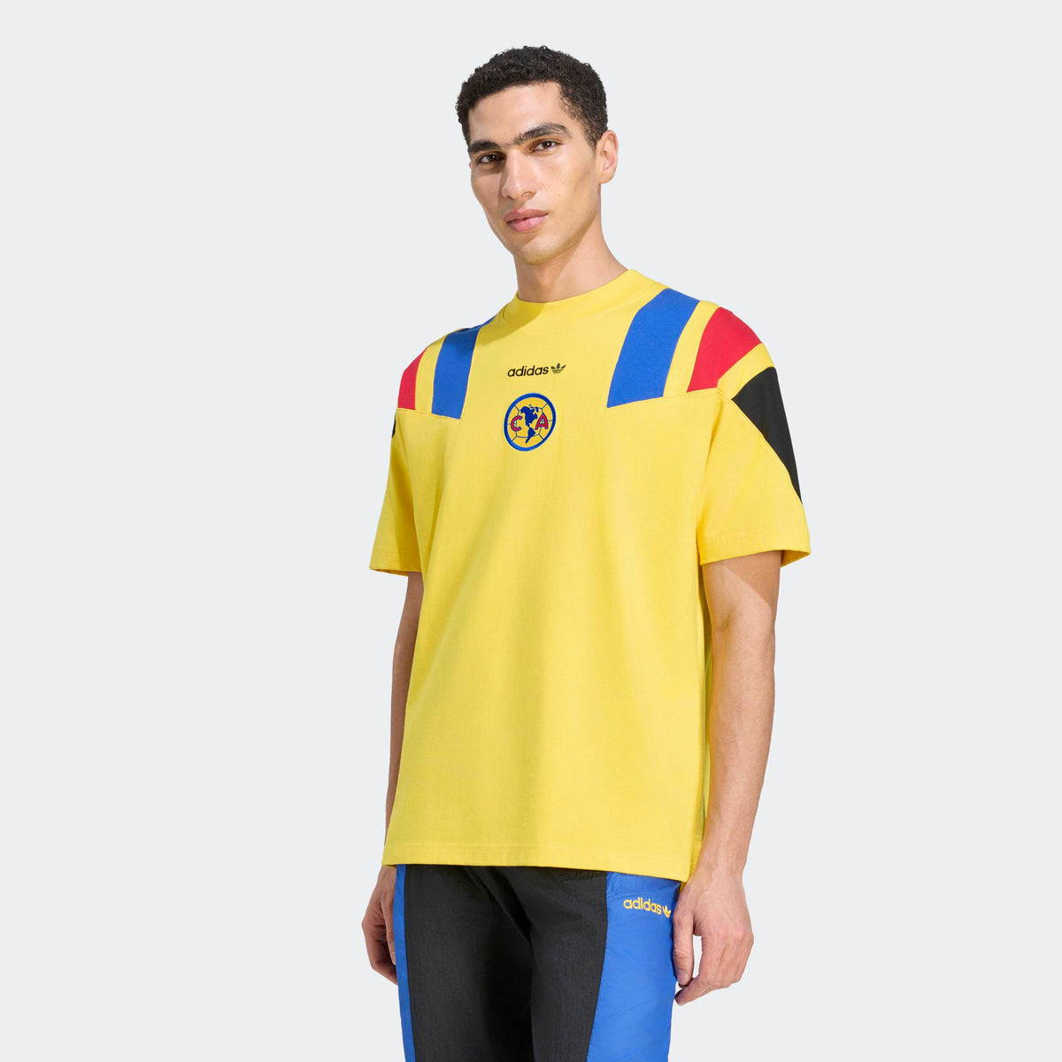 adidas Club America EQT T-Shirt – Yellow – model Standard View