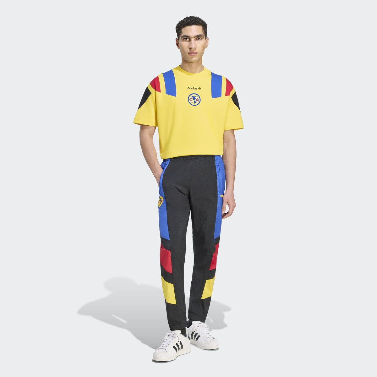 adidas Club America EQT T-Shirt – Yellow – model Walking View