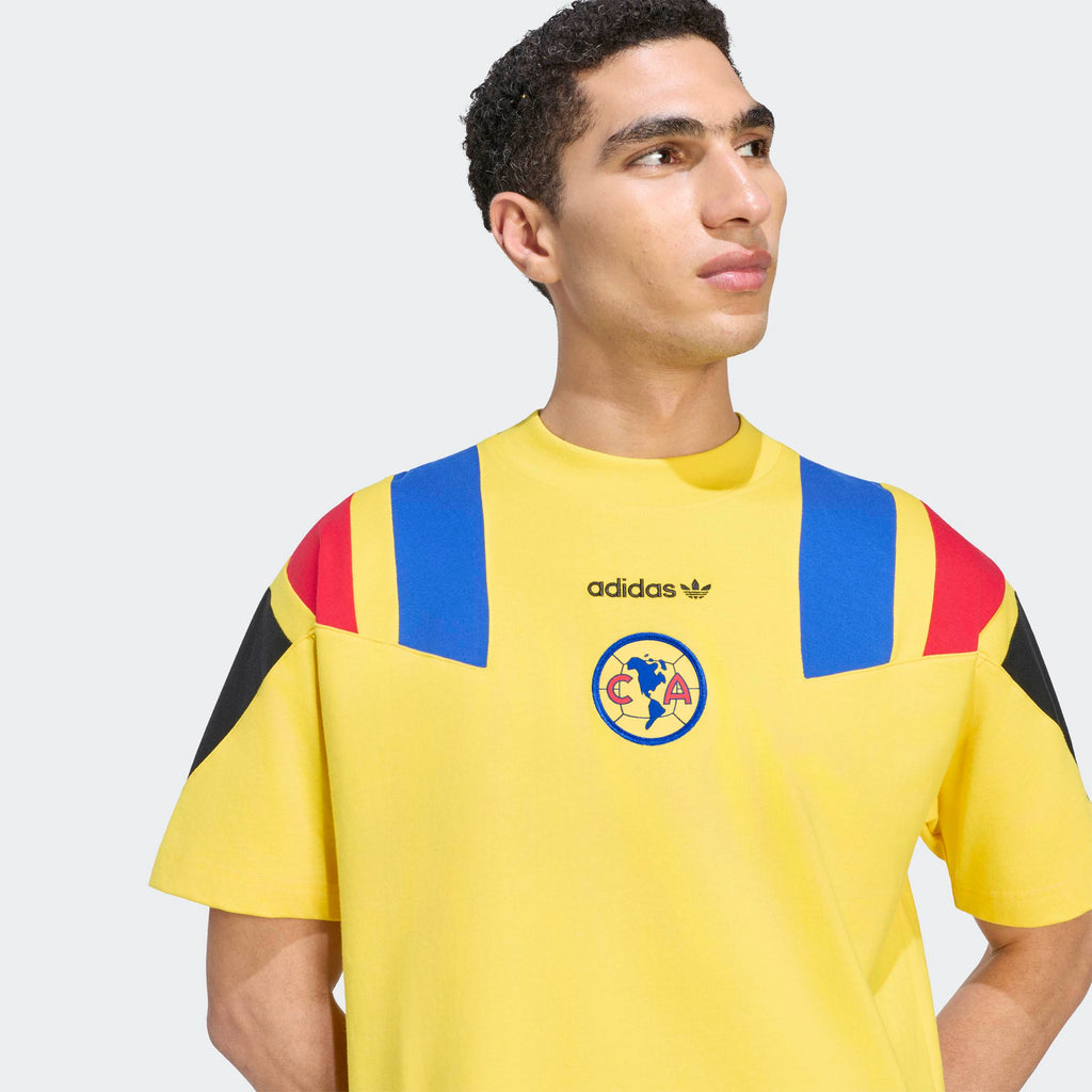 adidas Club America EQT T-Shirt – Yellow – model Detail View 2