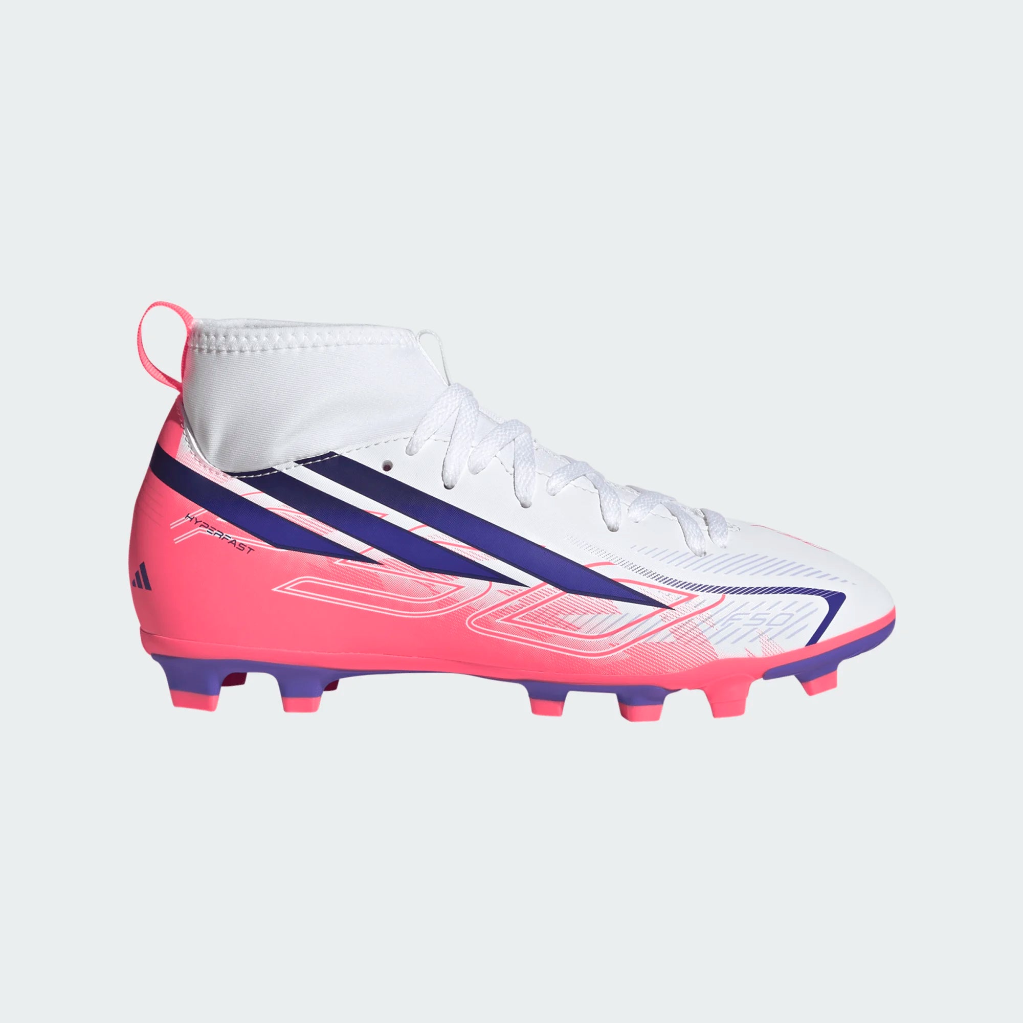 ADIDAS F50 Hyperfast Club Mid Firm Ground / Multi Ground Football Boots Kids - KJ0670 by Adidas | Available at Niky's Sports