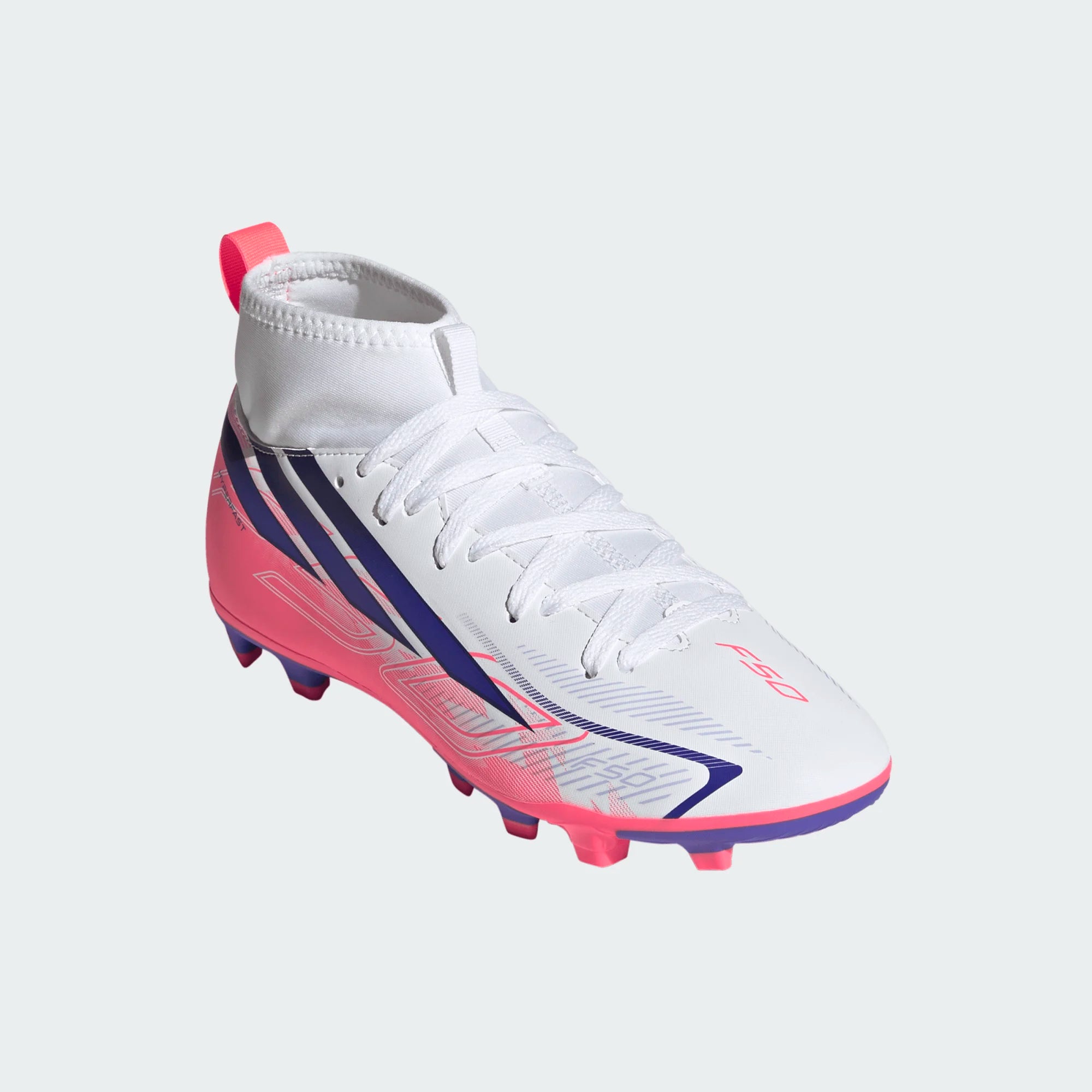 ADIDAS F50 Hyperfast Club Mid Firm Ground / Multi Ground Football Boots Kids - KJ0670 by Adidas | Available at Niky's Sports