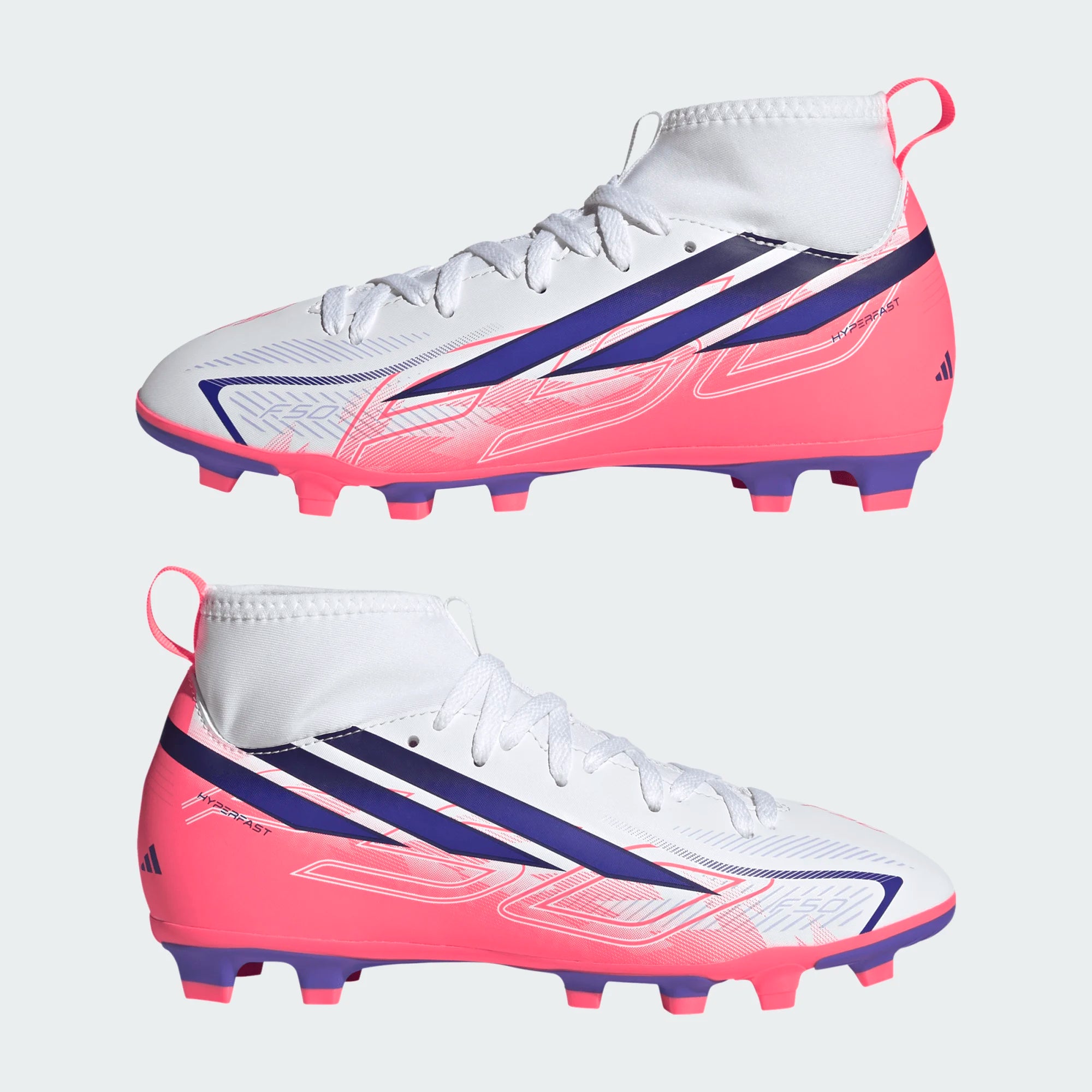 ADIDAS F50 Hyperfast Club Mid Firm Ground / Multi Ground Football Boots Kids - KJ0670 by Adidas | Available at Niky's Sports