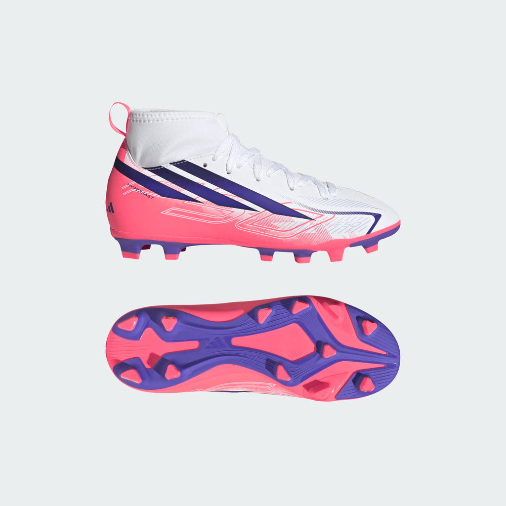 ADIDAS F50 Hyperfast Club Mid Firm Ground / Multi Ground Football Boots Kids - KJ0670 by Adidas | Available at Niky's Sports