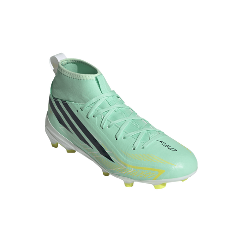 adidas F50 Hyperfast League Mid Youth Firm Ground Soccer Cleats - Pulse Mint - KK1317-ADIDAS by adidas | Available at Niky's Sports
