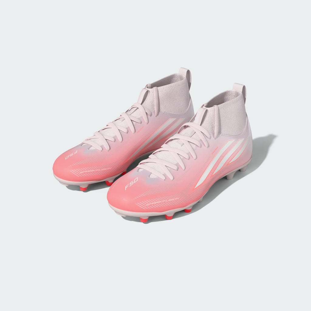 ADIDAS F50 Sparkfusion League Mid Cut Firm Ground / Artificial Grass Football Boots Kids - KK1357 by Adidas | Available at Niky's Sports