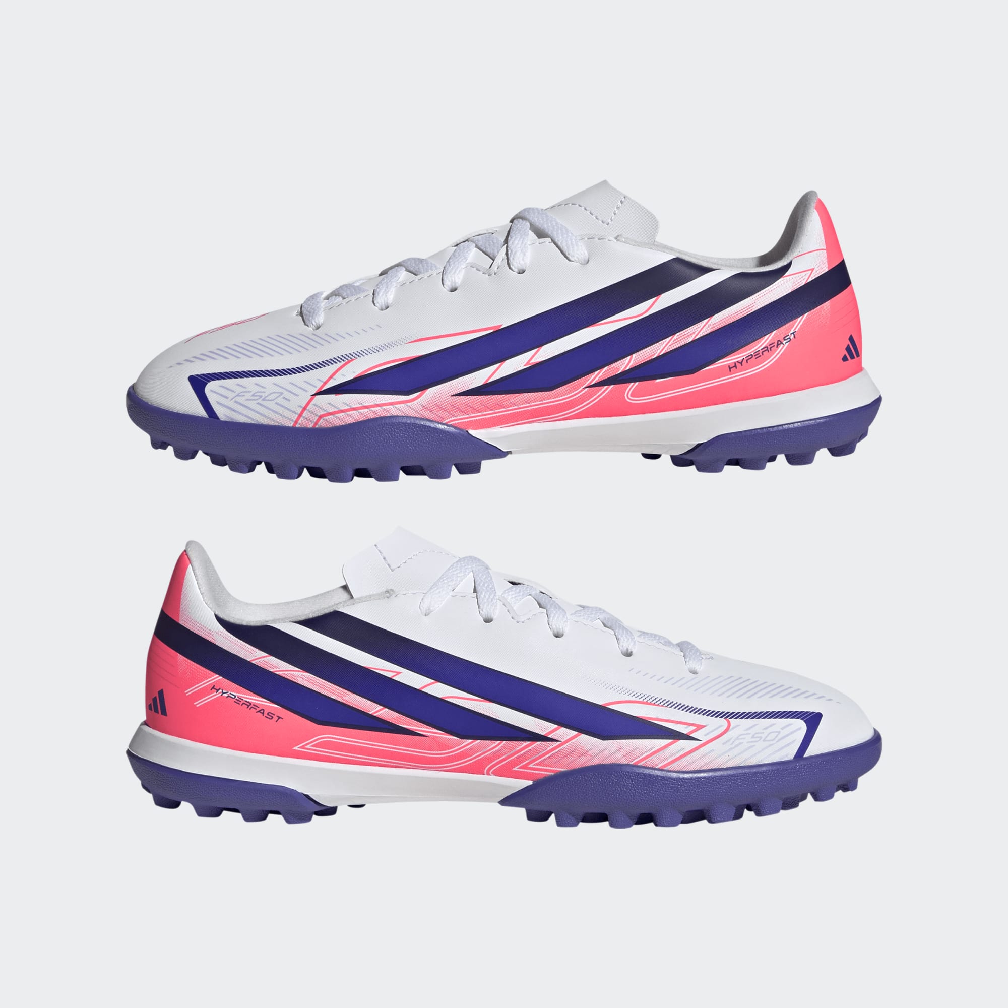 adidas F50 Hyperfast Club TURF SOCCER SHOES Kids - KK1368-ADIDAS by adidas | Available at Niky's Sports