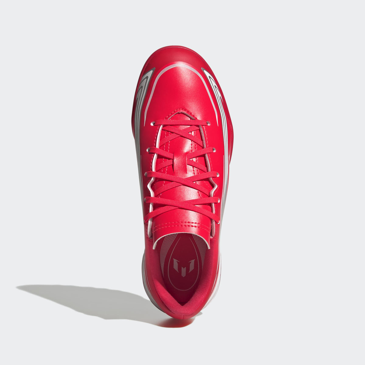 adidas F50 Messi Club Turf Kids Soccer Shoes - Lucid Red/Core Black/Pure Ruby