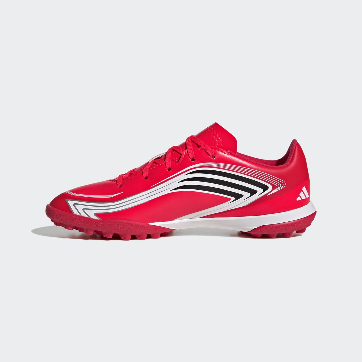 adidas F50 Messi Club Turf Kids Soccer Shoes - Lucid Red/Core Black/Pure Ruby