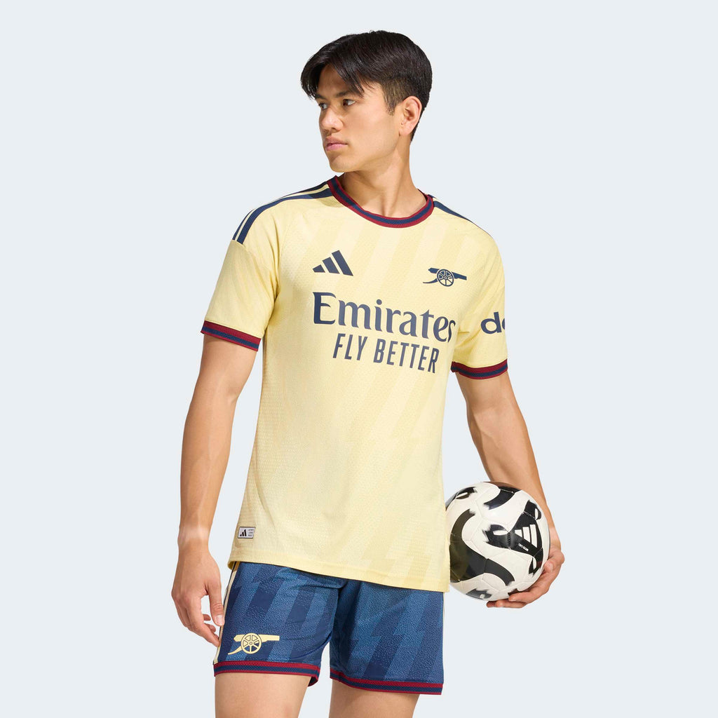 adidas Arsenal FC 26/27 Third Authentic Jersey in Almost Yellow – On Model Standard View