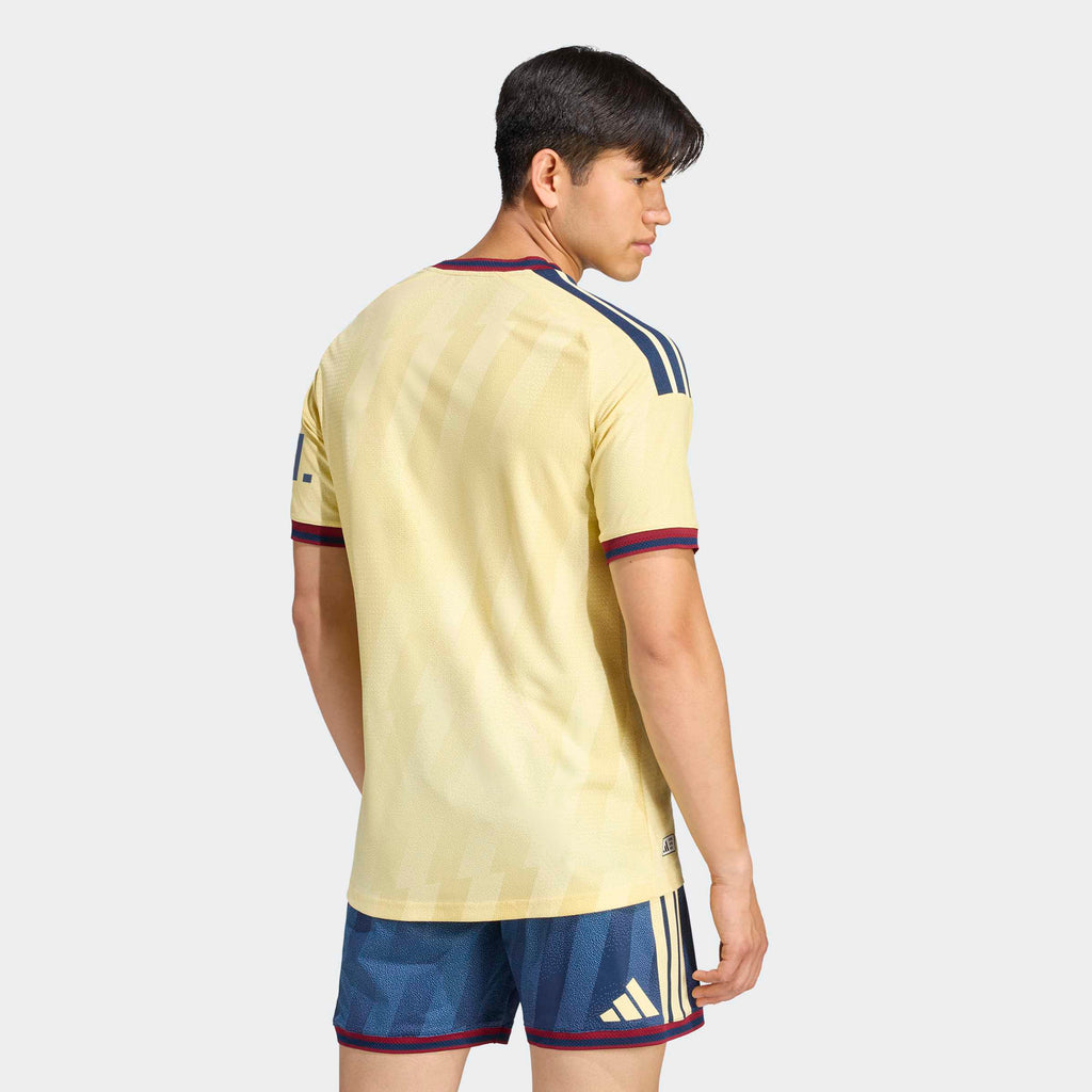 adidas Arsenal FC 26/27 Third Authentic Jersey in Almost Yellow – On Model Back View