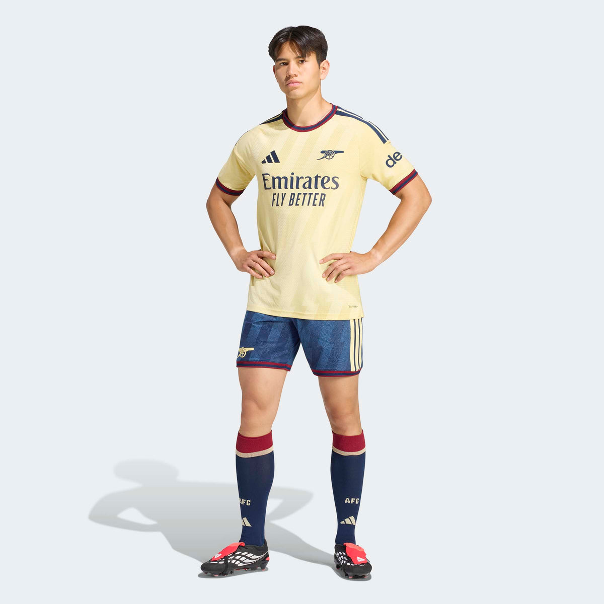 adidas Arsenal FC 26/27 Third Authentic Jersey in Almost Yellow – On Model Standard Outfit View