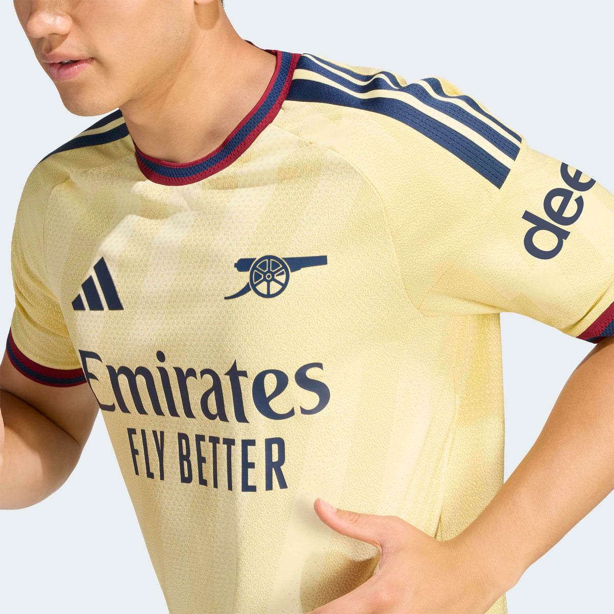 adidas Arsenal FC 26/27 Third Authentic Jersey in Almost Yellow – On Model Detail View 2