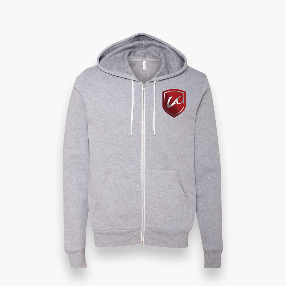 Adult Unisex Breakers Sponge Fleece Full-zip Grey - LAB-3739GREY-BELLA CANVAS by Bella Canvas | Available at Niky&#39;s Sports
