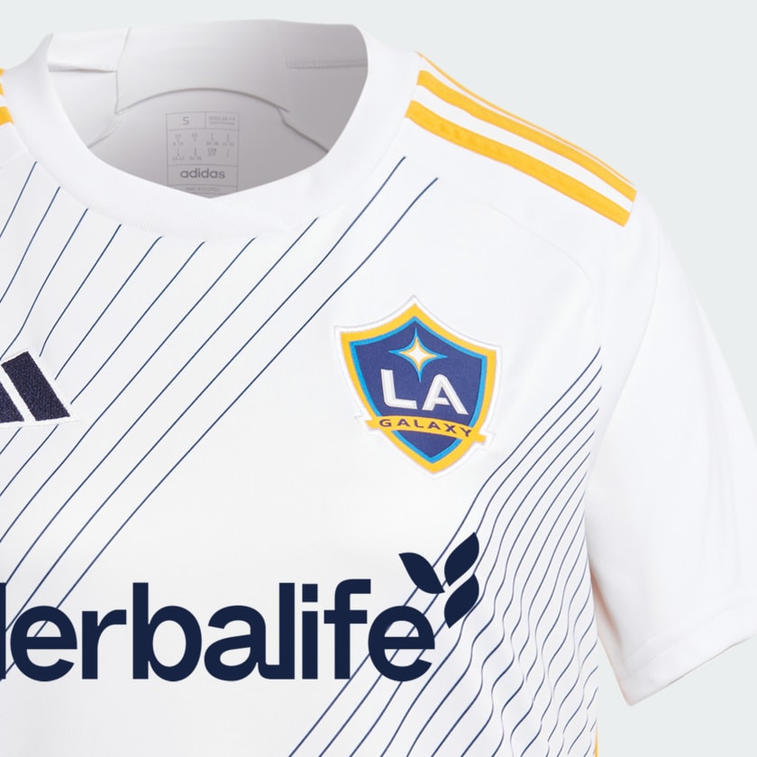 Close-up of LA Galaxy Home Jersey AEROREADY Fabric Technology