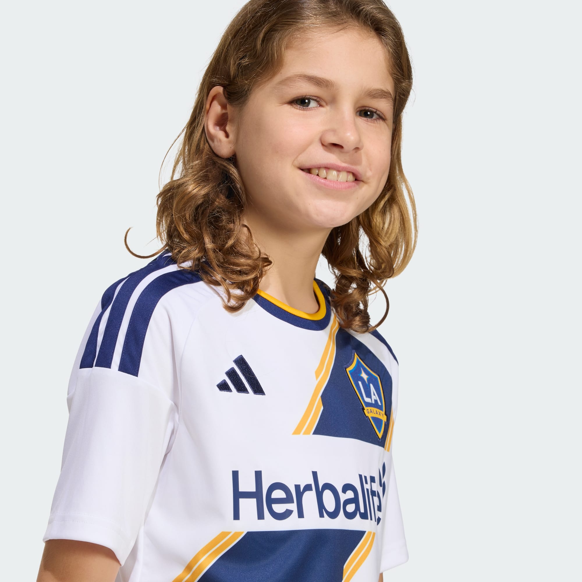 adidas LA Galaxy 26/27 Home Youth Stadium SoccerJersey - JL6812-ADIDAS by adidas | Available at Niky's Sports