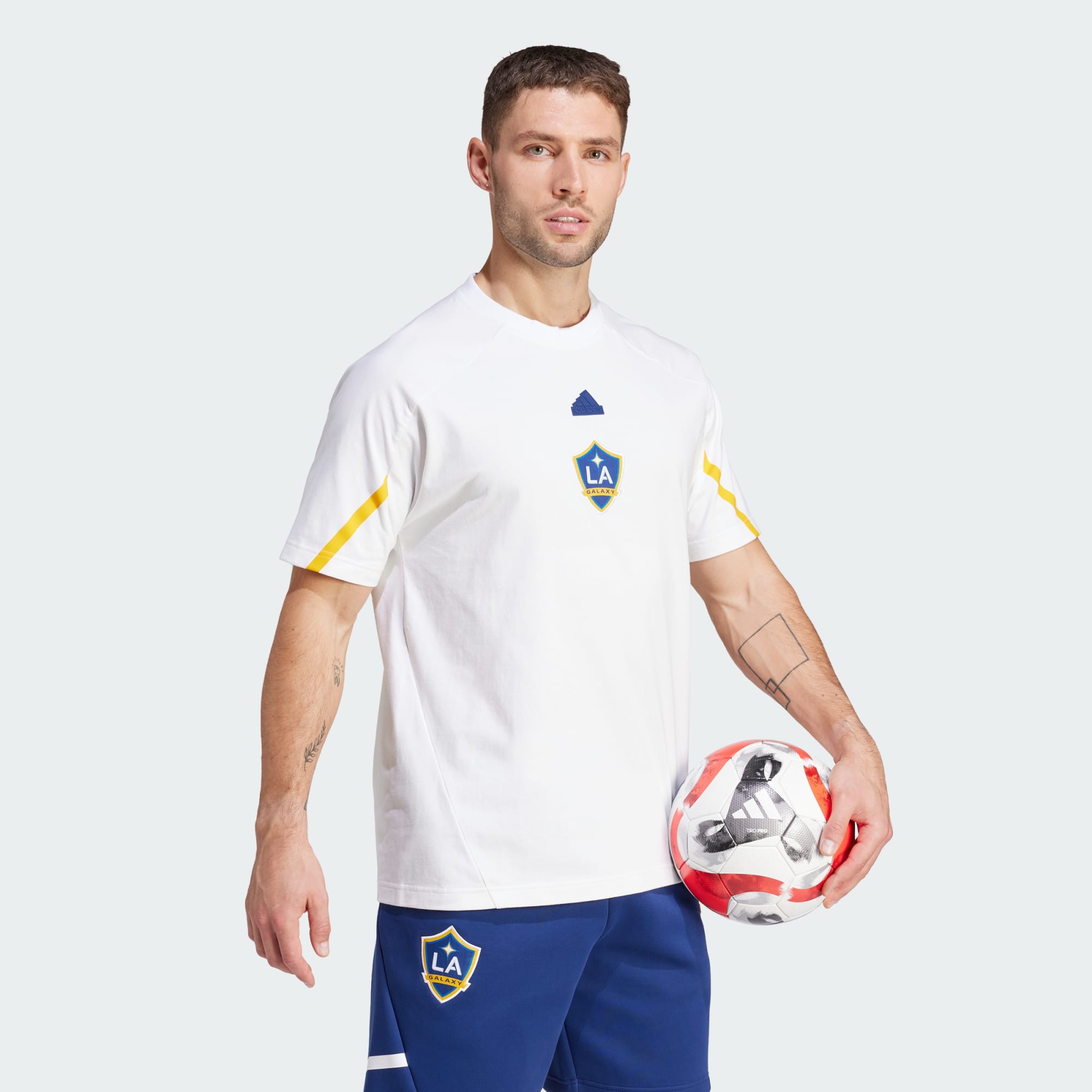 adidas LA GALAXY DESIGNED FOR GAMEDAY TRAVEL TEE - IQ0717-ADIDAS by adidas | Available at Niky's Sports