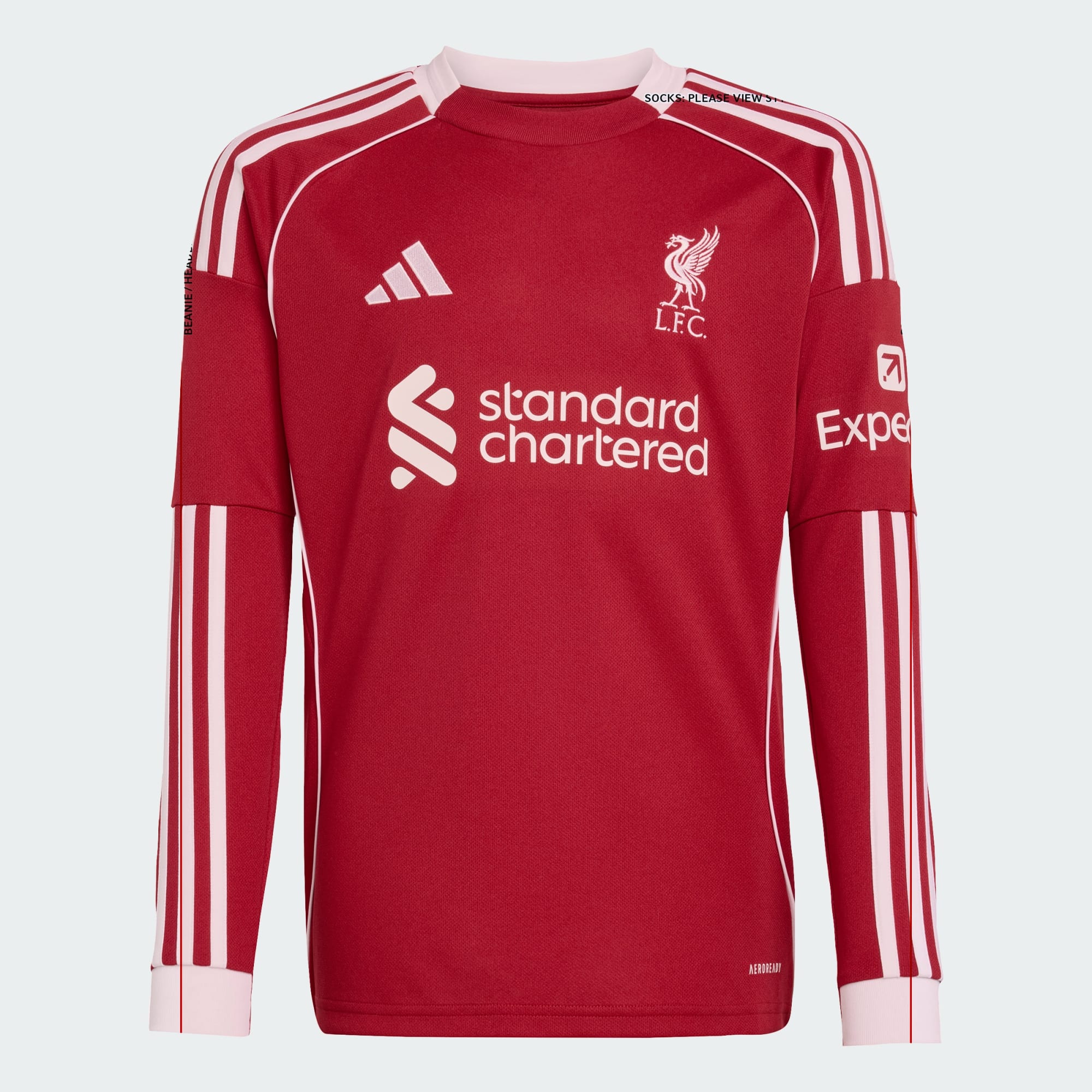 adidas Liverpool FC 25/26 Long Sleeve Home Jersey Kids