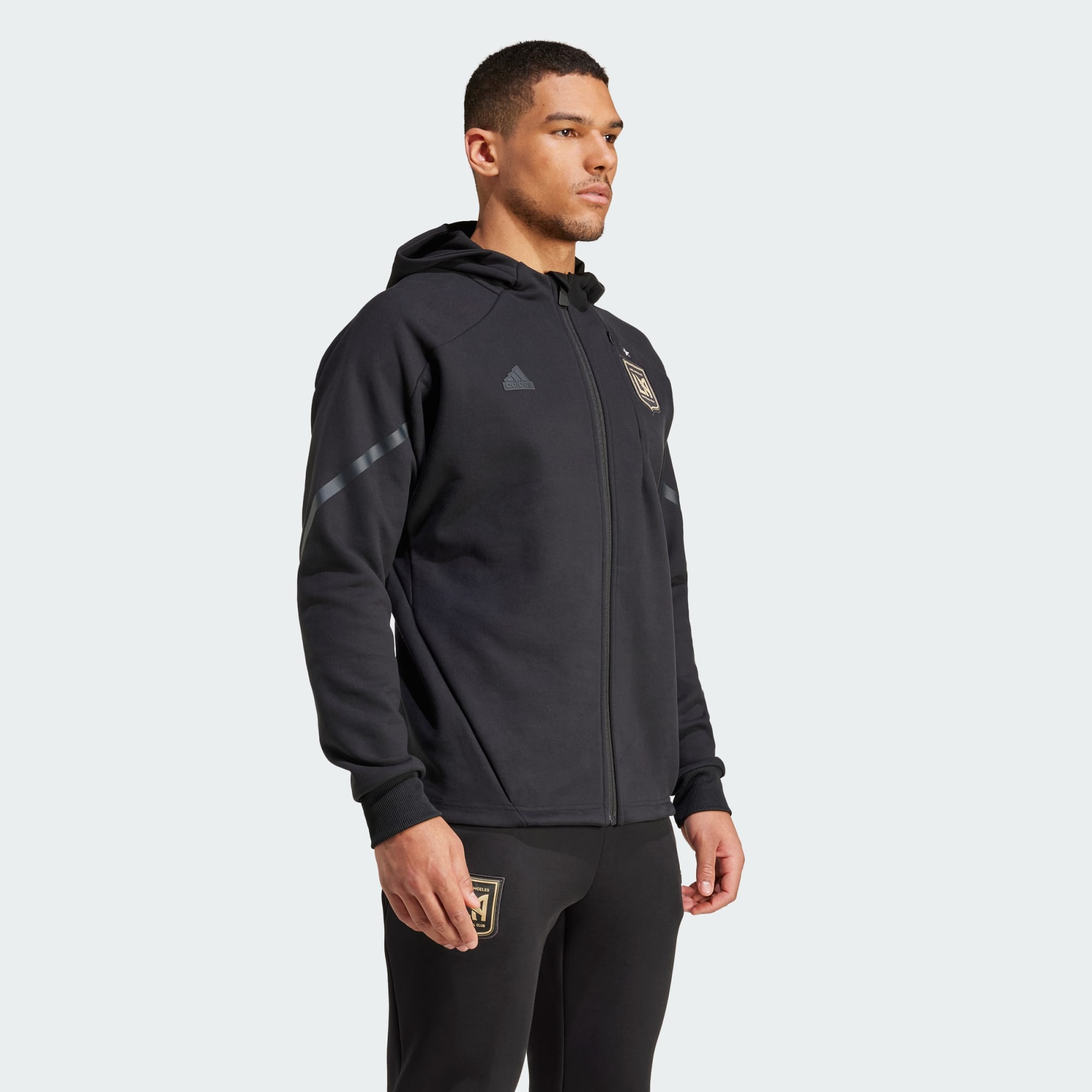 Adidas Men s LAFC 2024 Gameday Anthem Jacket Black M