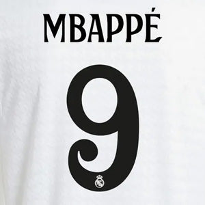 OFFICIAL MBAPPE #9 REAL MADRID HOME 2024-225 NAME SET