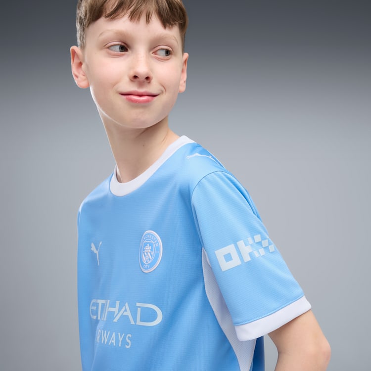 Puma Manchester City Home Big Kids' Soccer Jersey - 784329-01 by Puma | Available at Niky's Sports