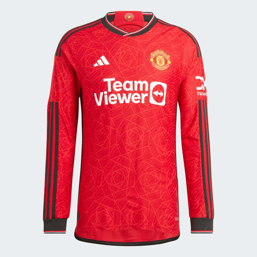 ADIDAS MANCHESTER UNITED 23/24 LONG SLEEVE HOME AUTHENTIC JERSEY