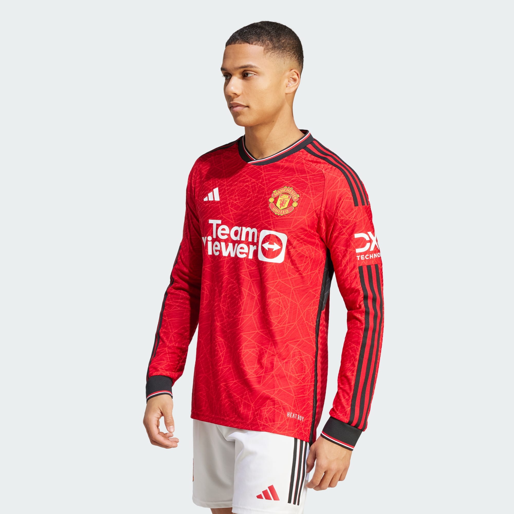 ADIDAS MANCHESTER UNITED 23 24 LONG SLEEVE HOME AUTHENTIC JERSEY
