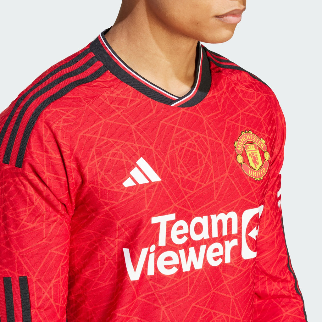 ADIDAS MANCHESTER UNITED 23/24 LONG SLEEVE HOME AUTHENTIC JERSEY