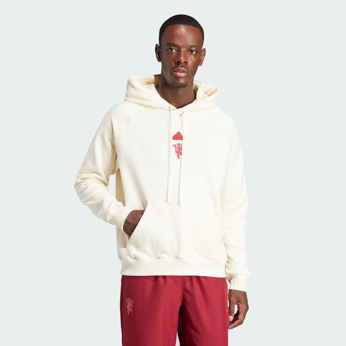 adidas Manchester United 23/24 Lifestyler Hoody Men&#39;s - IA8545-ADIDAS by adidas | Available at Niky&#39;s Sports