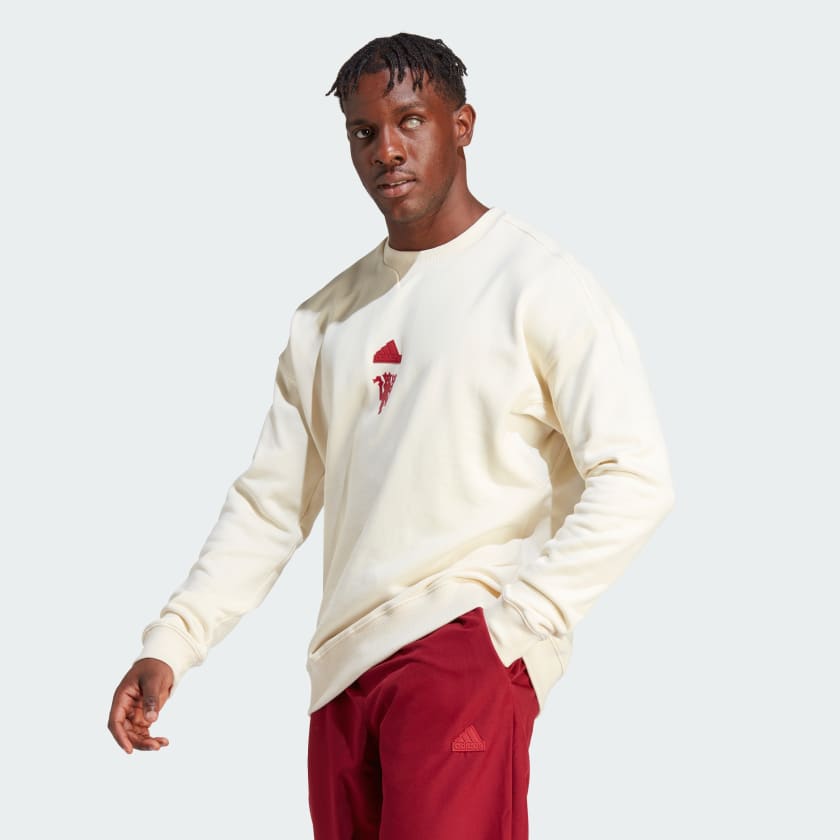 adidas Manchester United 23/24 Lifestyle Crew - IA8547-ADIDAS by adidas | Available at Niky's Sports