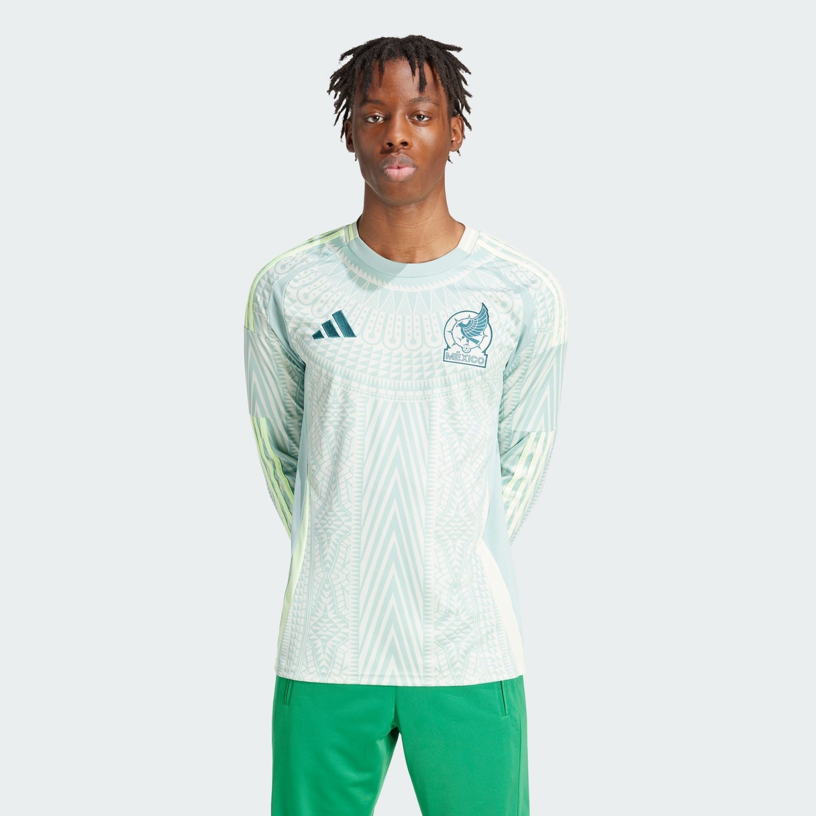 adidas MEXICO 24 LONG SLEEVE AWAY JERSEY - IP6387-ADIDAS by adidas | Available at Niky's Sports