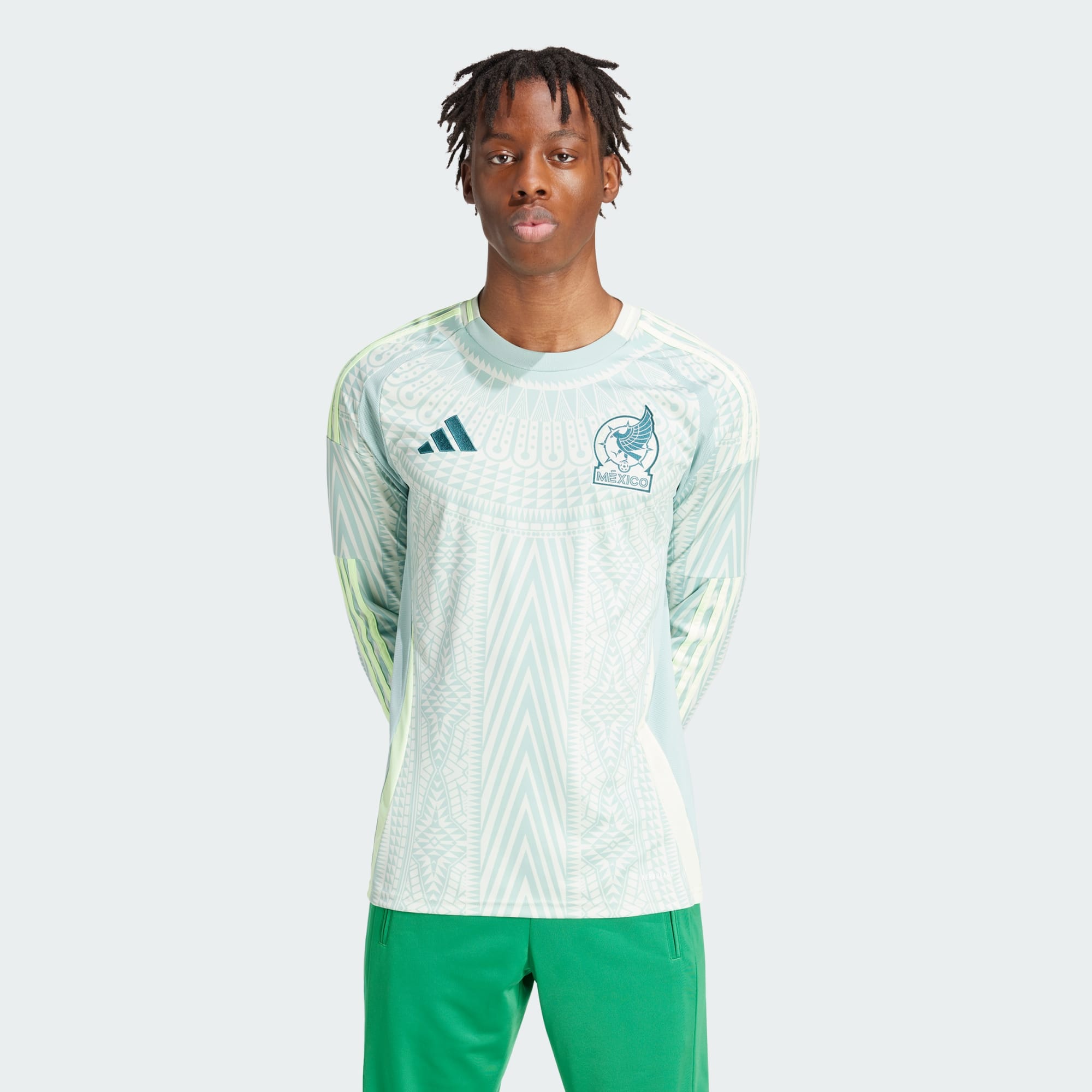 adidas MEXICO 24 LONG SLEEVE AWAY JERSEY - IP6387-ADIDAS by adidas | Available at Niky's Sports