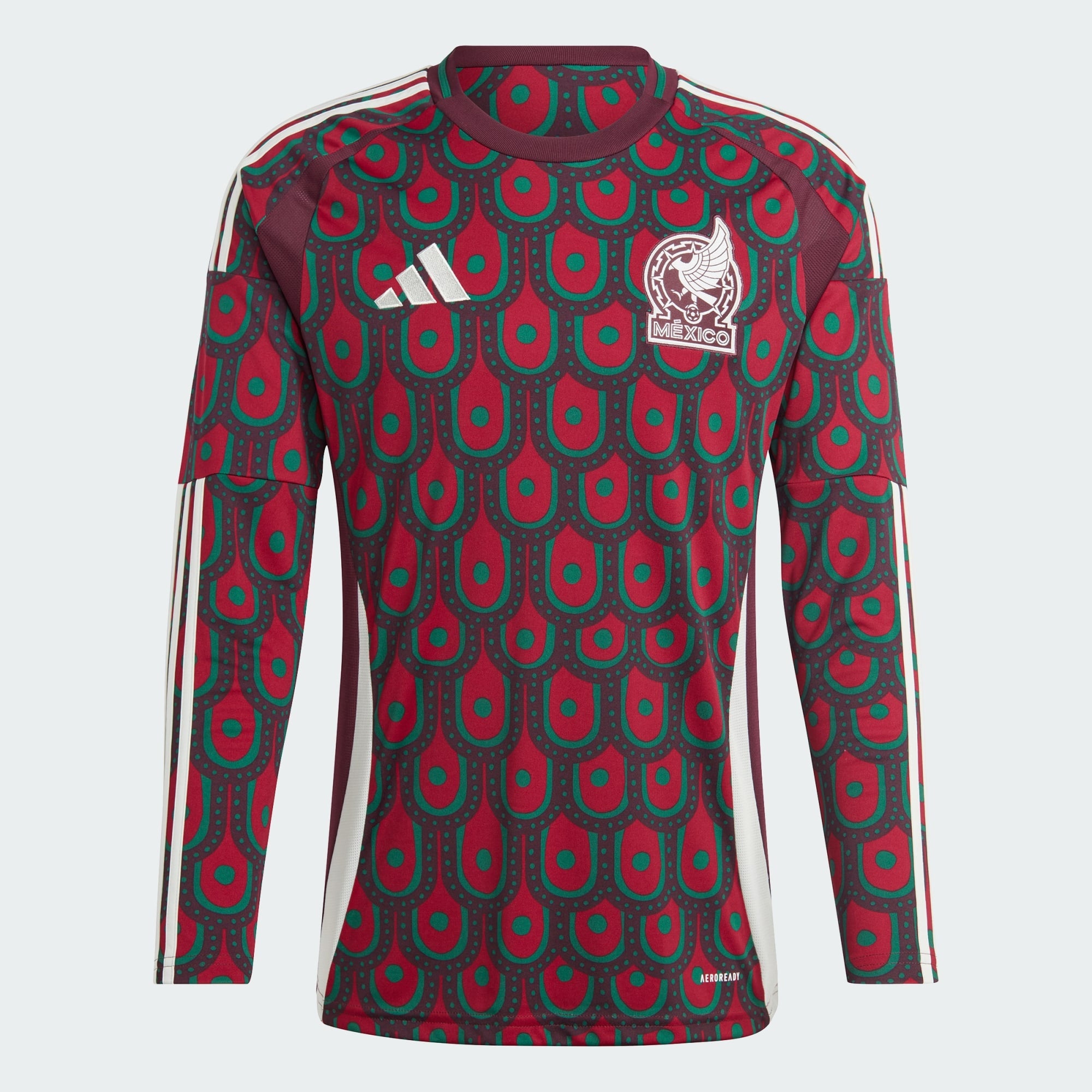 adidas MEXICO 24 LONG SLEEVE HOME JERSEY - IP6381-ADIDAS by adidas | Available at Niky's Sports