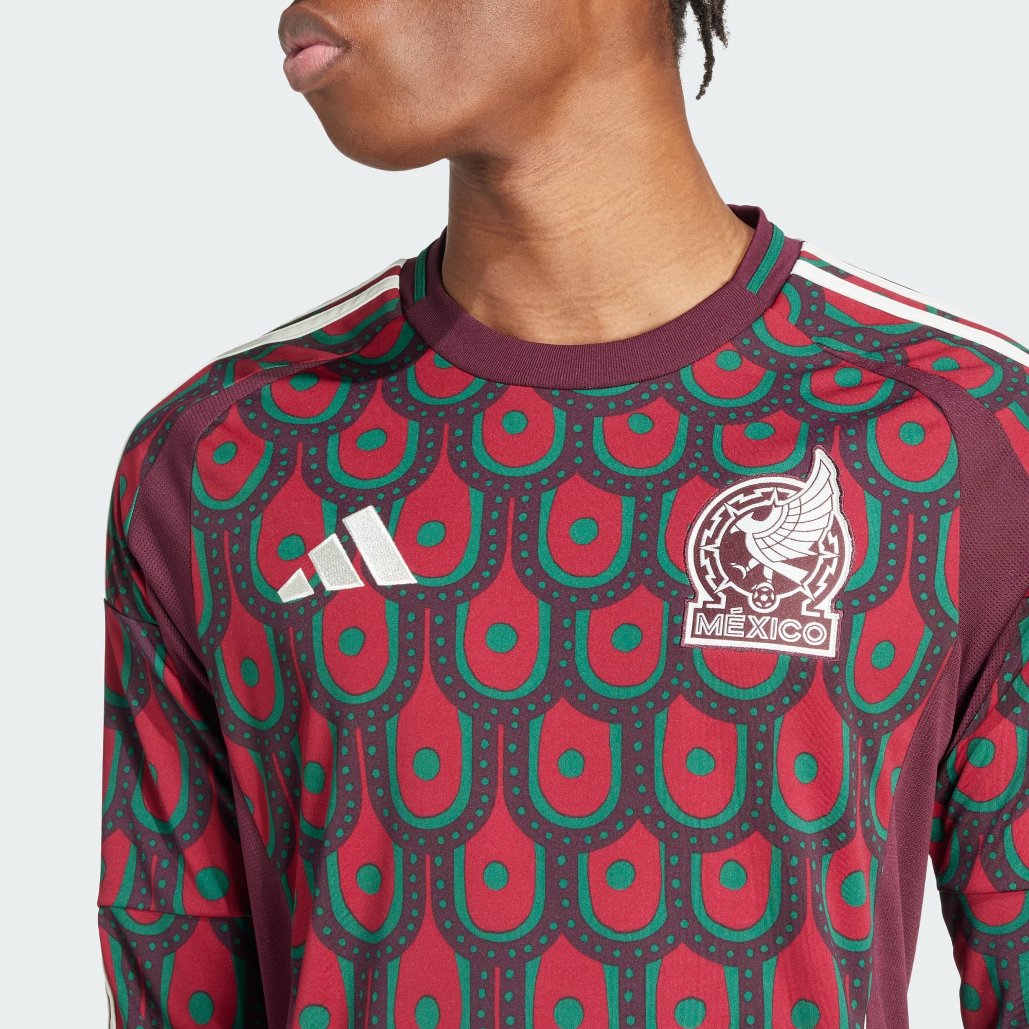 adidas MEXICO 24 LONG SLEEVE HOME JERSEY - IP6381-ADIDAS by adidas | Available at Niky's Sports