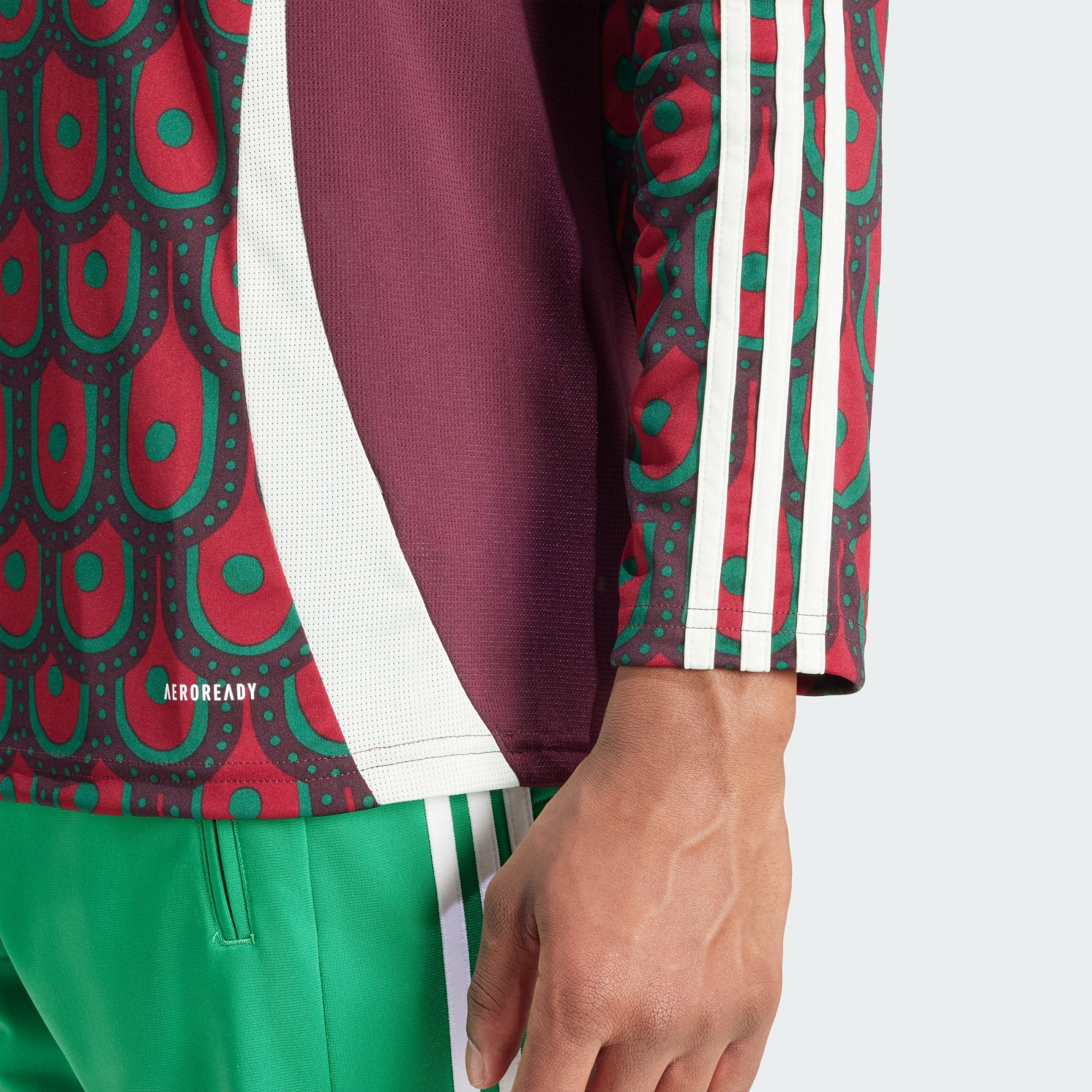 adidas MEXICO 24 LONG SLEEVE HOME JERSEY - IP6381-ADIDAS by adidas | Available at Niky's Sports