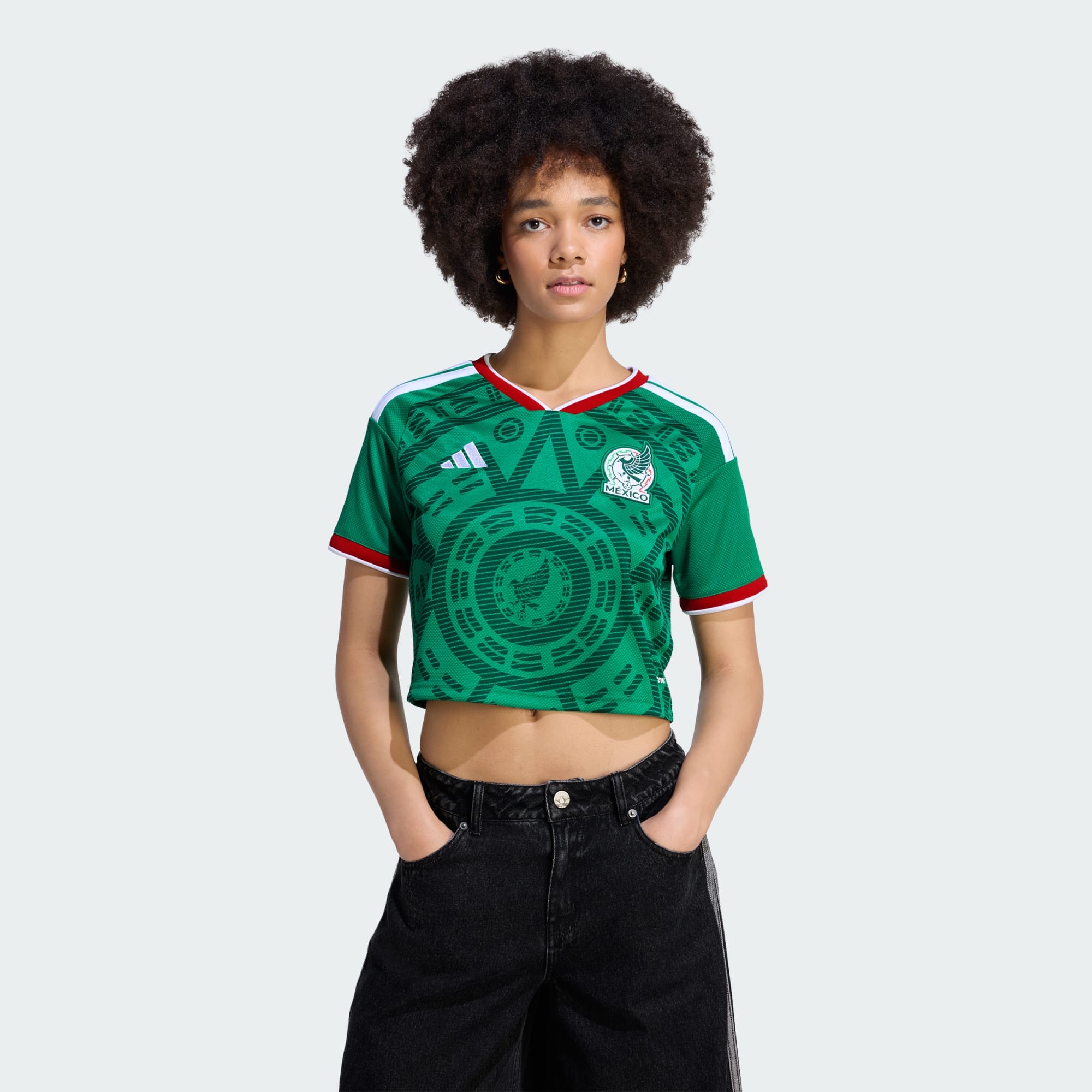 adidas Mexico 26 Home Cropped Women's Jersey