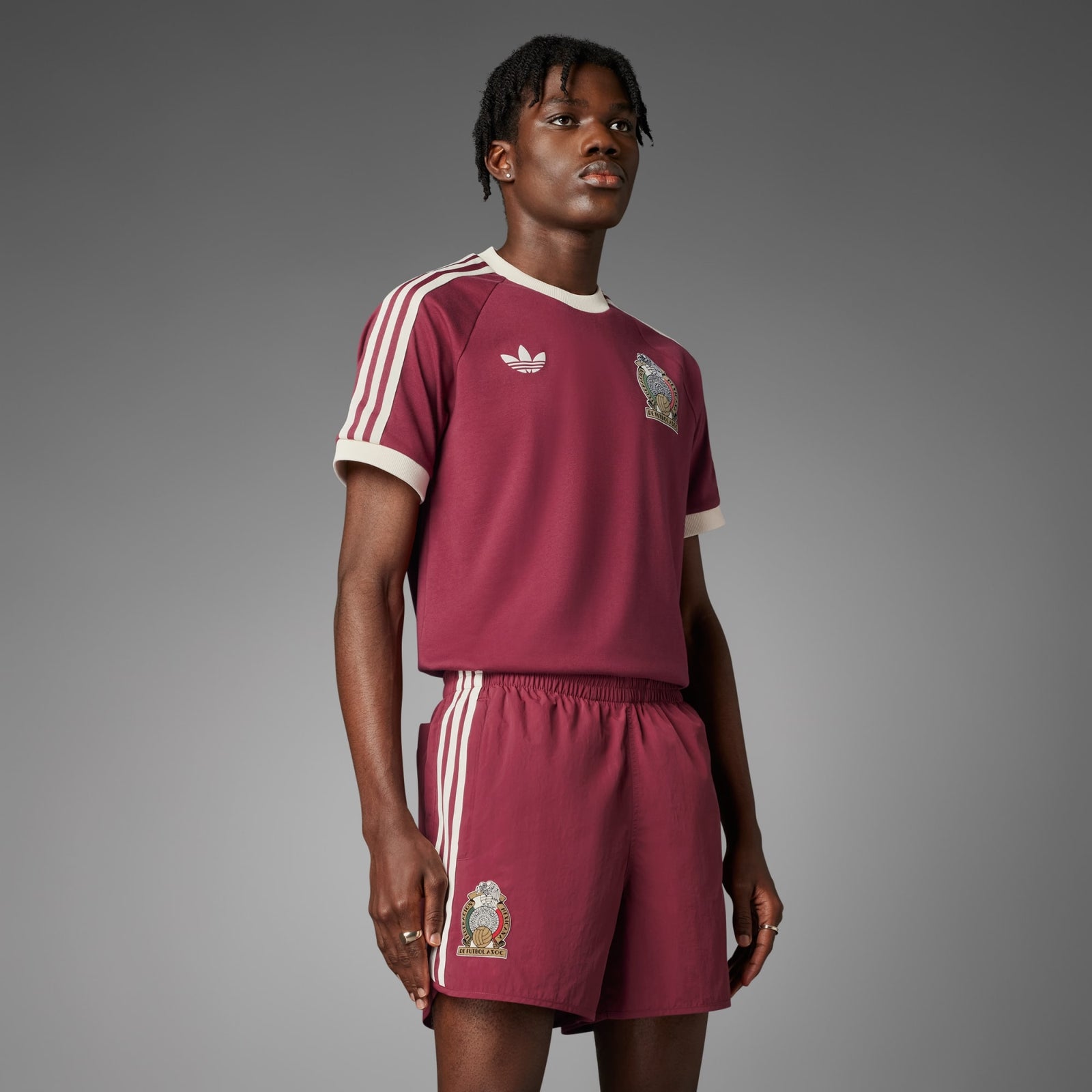 Adidas Mexico 3 Stripe Short Men s in Noble Maroon Size 3XL WSS