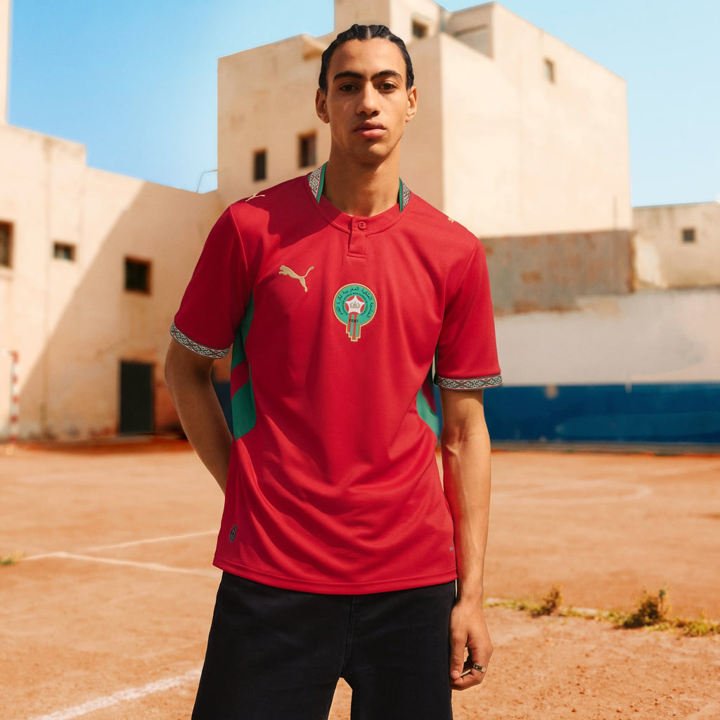Puma Morocco 26 Home Men's Soccer Jersey - 783317-01-PUMA by Puma | Available at Niky's Sports