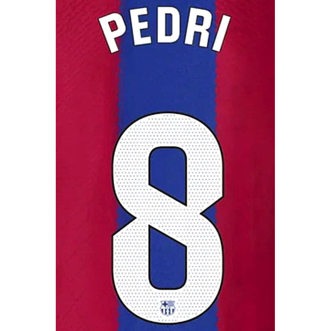 FC Barcelona Pedri Home Name and Number Set 23/24 - BAR24-PEDRI-H-AUTHENTIC by Authentic | Available at Niky's Sports