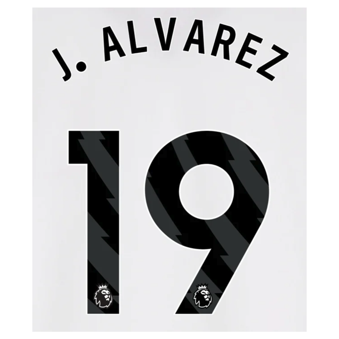 EPL J. Alvarez 23/24 Black Name and Number Set