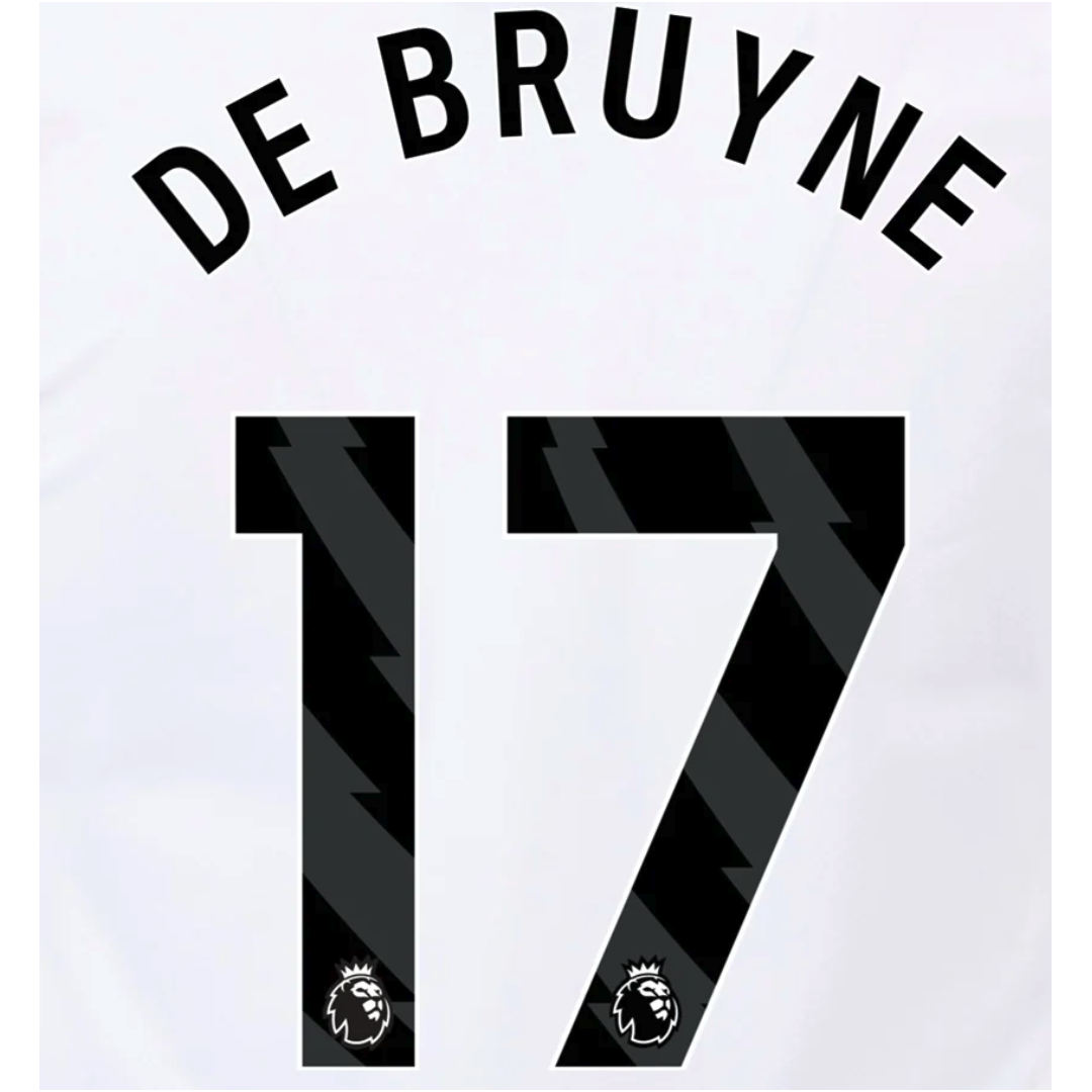 EPL De Bruyne 23/24 Black Name and Number Set