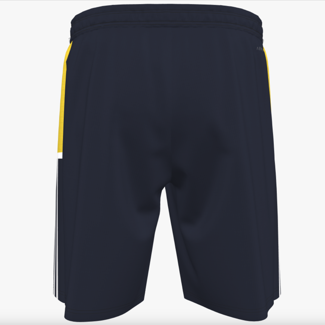adidas TEAM 19 MEN'S WOVEN SHORT W/ POCKETS - EK4799-NVYLW-ADIDAS by adidas | Available at Niky's Sports