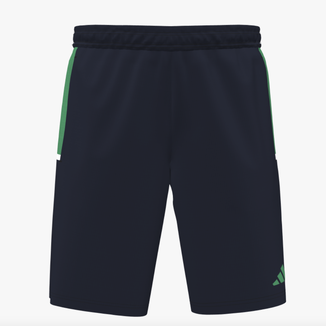 adidas TEAM 19 MEN'S WOVEN SHORT W/ POCKETS - EK4799-NVYGRN-ADIDAS by adidas | Available at Niky's Sports